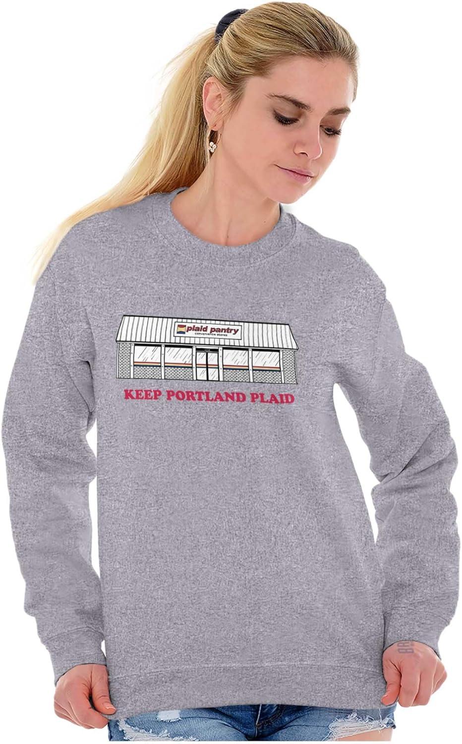 imageBrisco Brands Plaid Pantry Keep Portland Plaid Sweatshirt for Men or WomenSport Grey