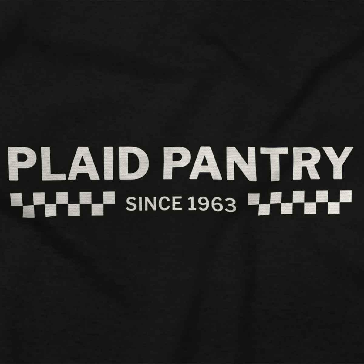 imageBrisco Brands Plaid Pantry Since 1963 Checker Logo Sweatshirt for Men or WomenBlack