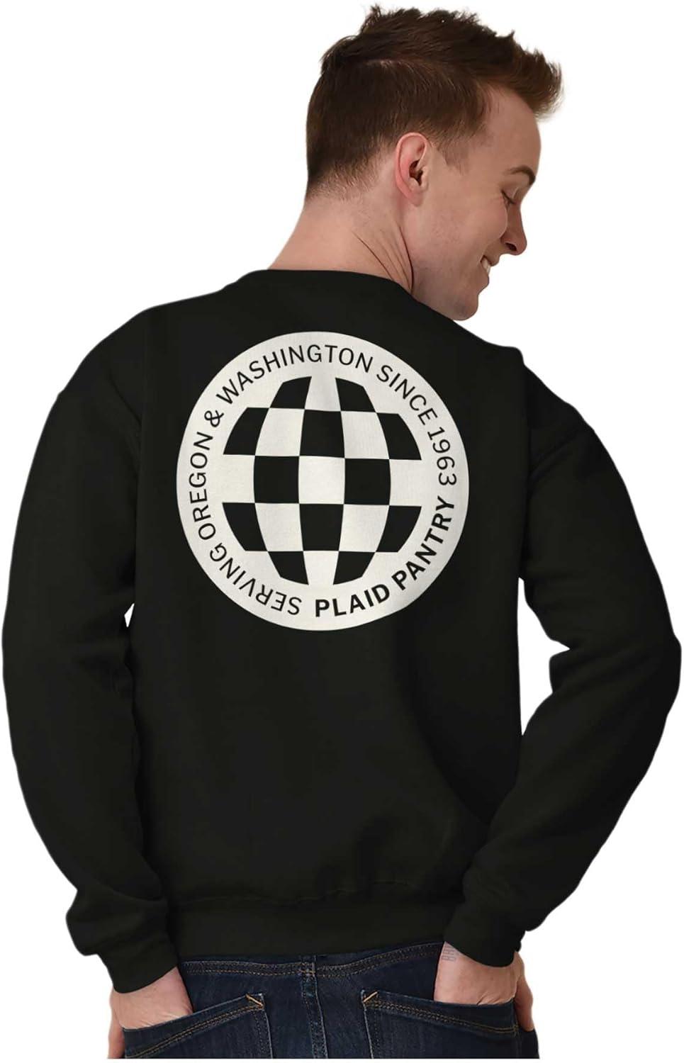 imageBrisco Brands Plaid Pantry Since 1963 Checker Logo Sweatshirt for Men or WomenBlack