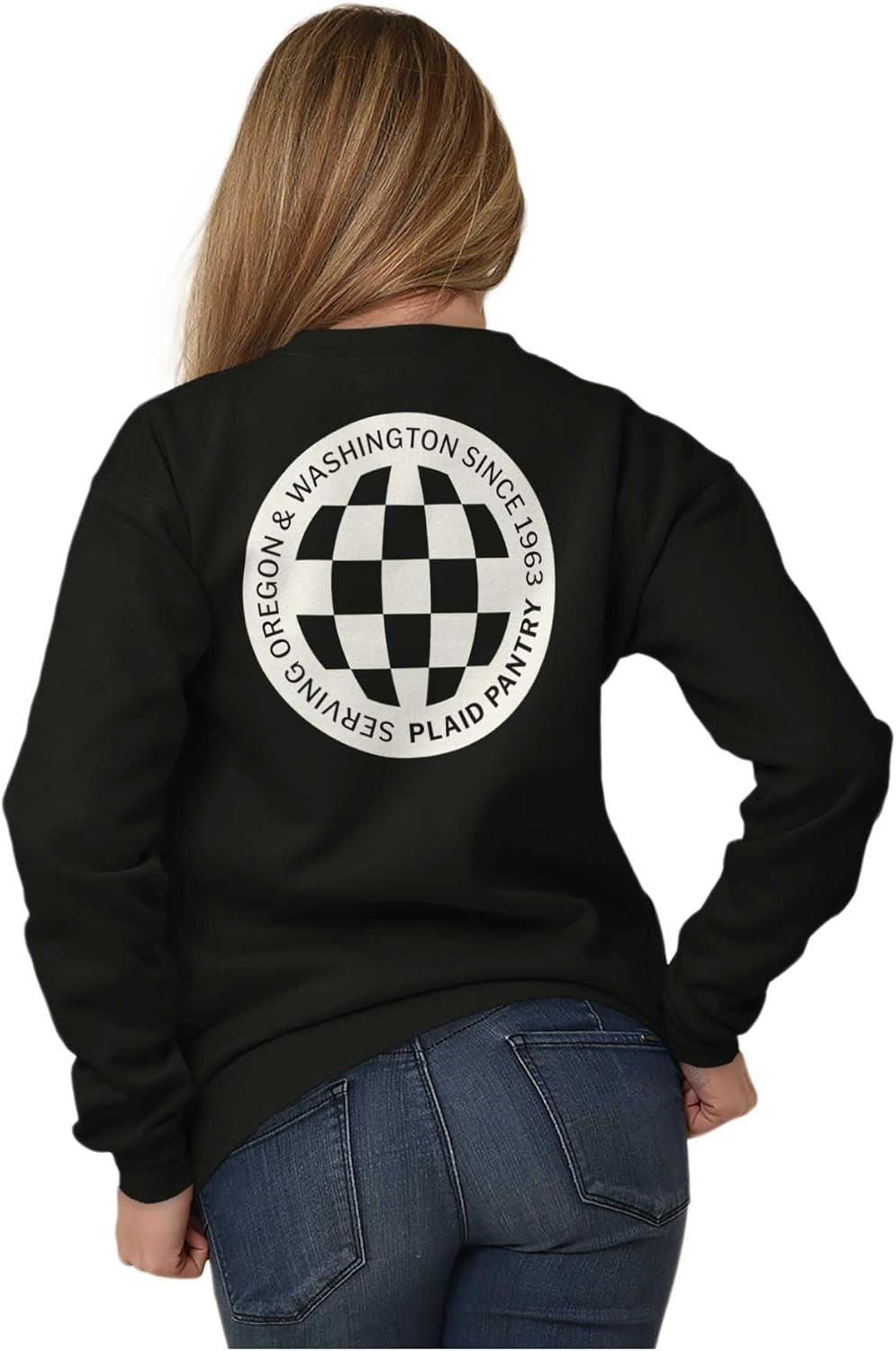 imageBrisco Brands Plaid Pantry Since 1963 Checker Logo Sweatshirt for Men or WomenBlack