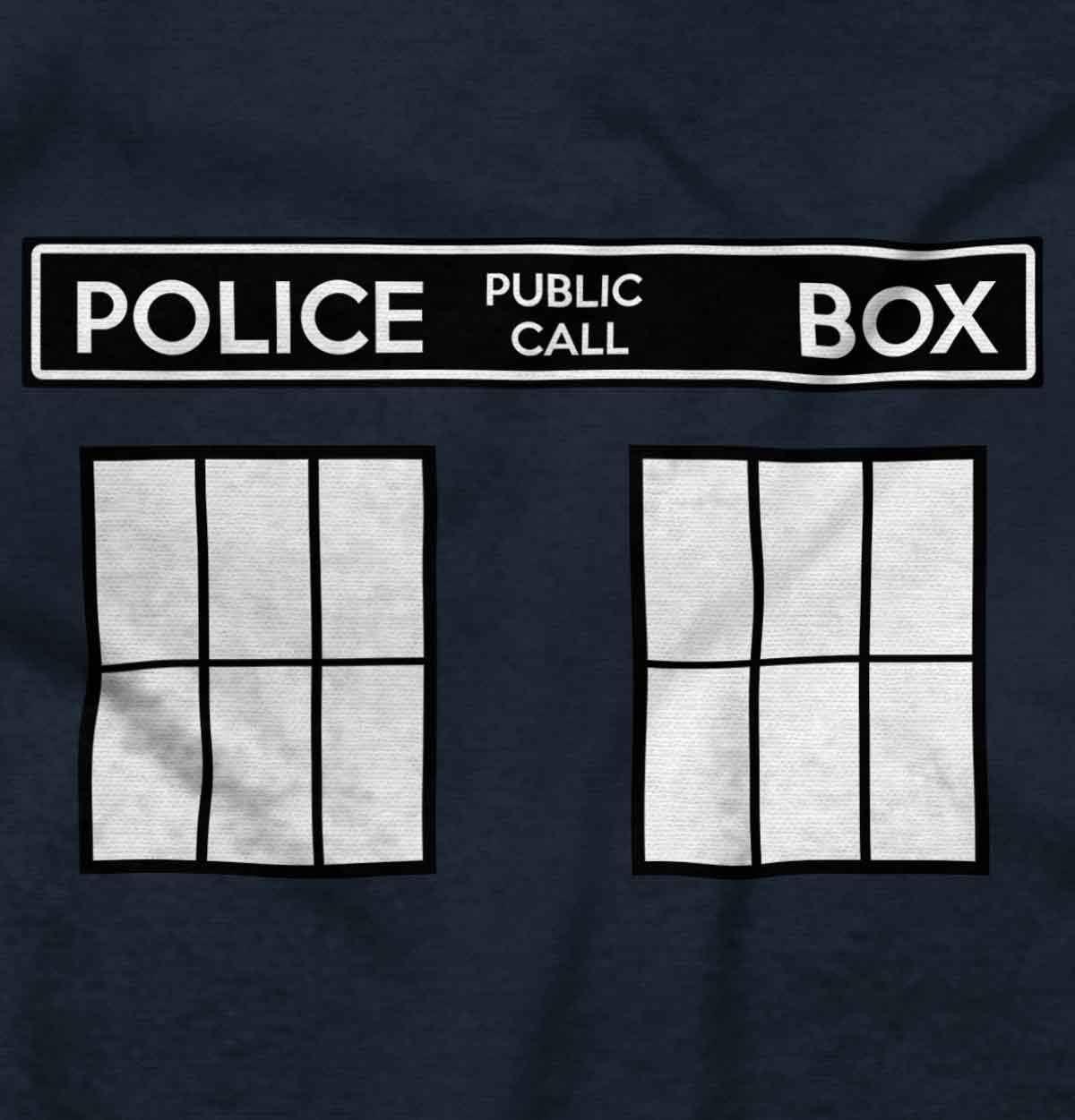 imageBrisco Brands Police Box Doc Cyber Men Time Travel Zip Up Hoodie Mens Womens