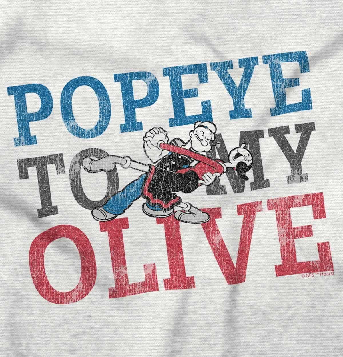 imageBrisco Brands Popeye to My Olive OYL Cute Couple Womens Graphic T Shirt TeesWhite