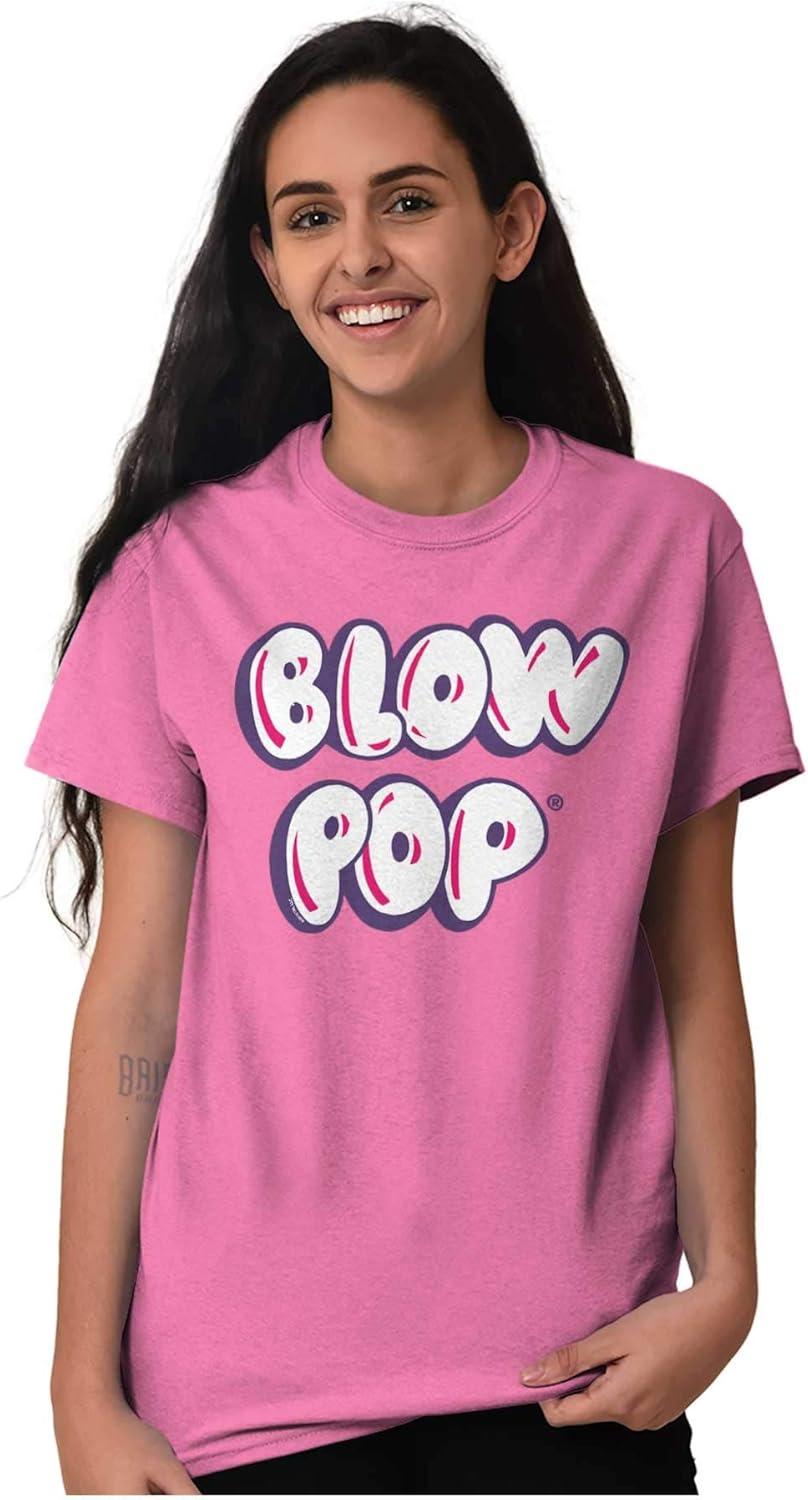 imageBrisco Brands Retro Candy Logo Blow Pop Cute Womens Graphic T Shirt TeesAzalea