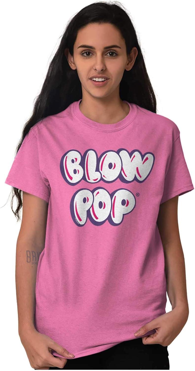 imageBrisco Brands Retro Candy Logo Blow Pop Cute Womens Graphic T Shirt TeesAzalea