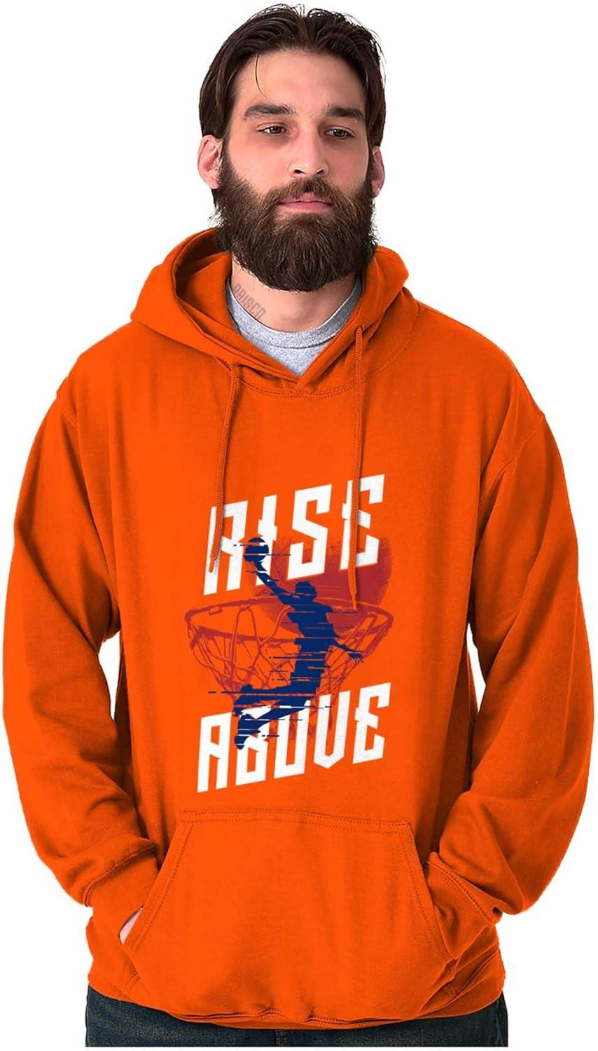 imageBrisco Brands Rise Above Basketball Slam Dunk Hoodie Hooded Sweatshirt MenOrange
