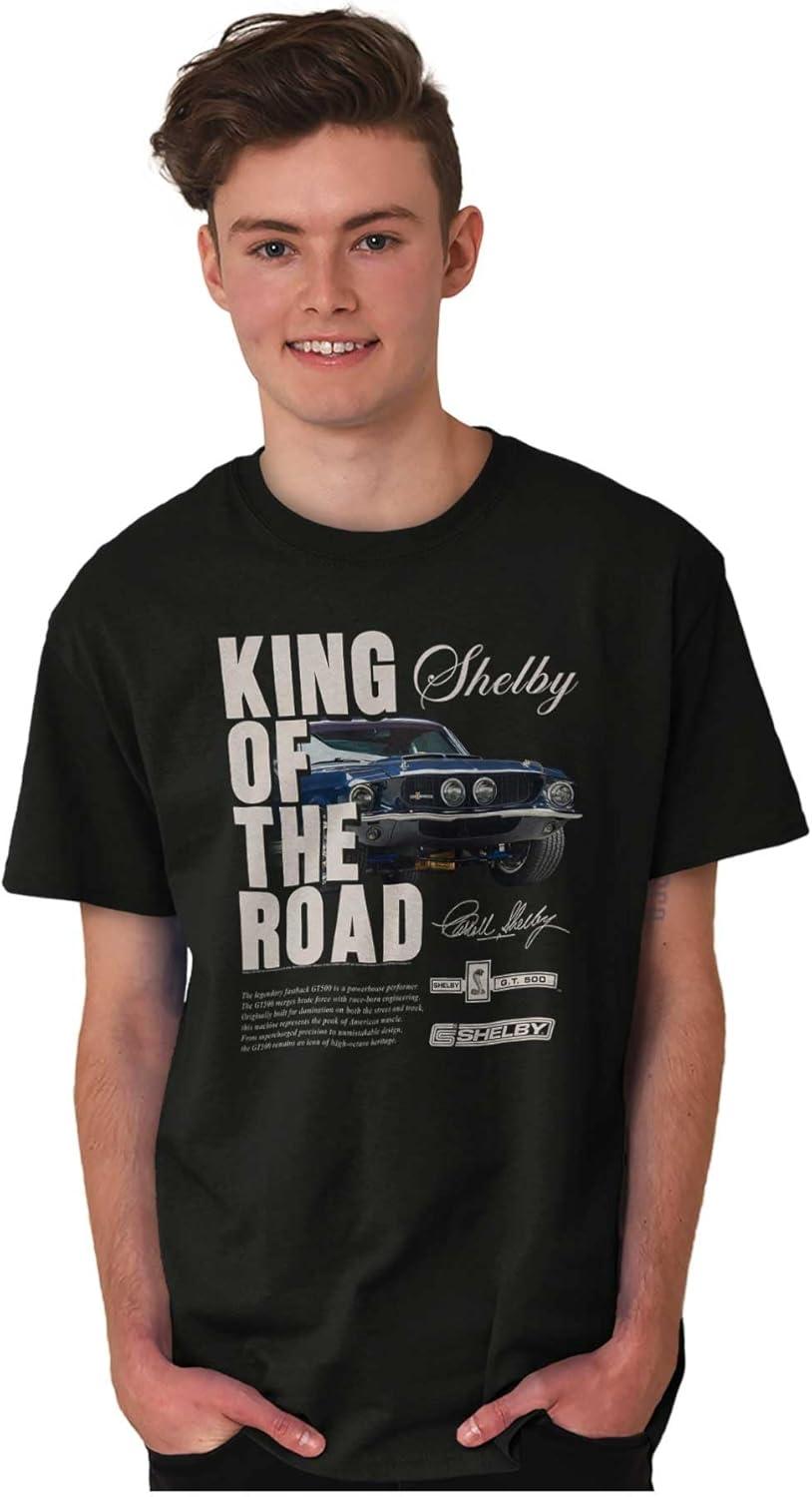 imageBrisco Brands Shelby GT500 Racing Muscle Car Graphic TShirt Officially Licensed Mens TeeBlack