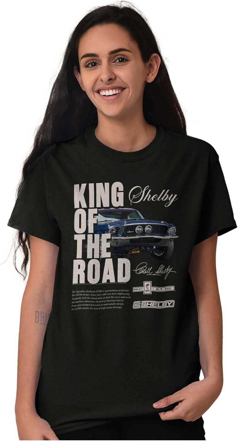 imageBrisco Brands Shelby GT500 Racing Muscle Car Graphic TShirt Officially Licensed Mens TeeBlack