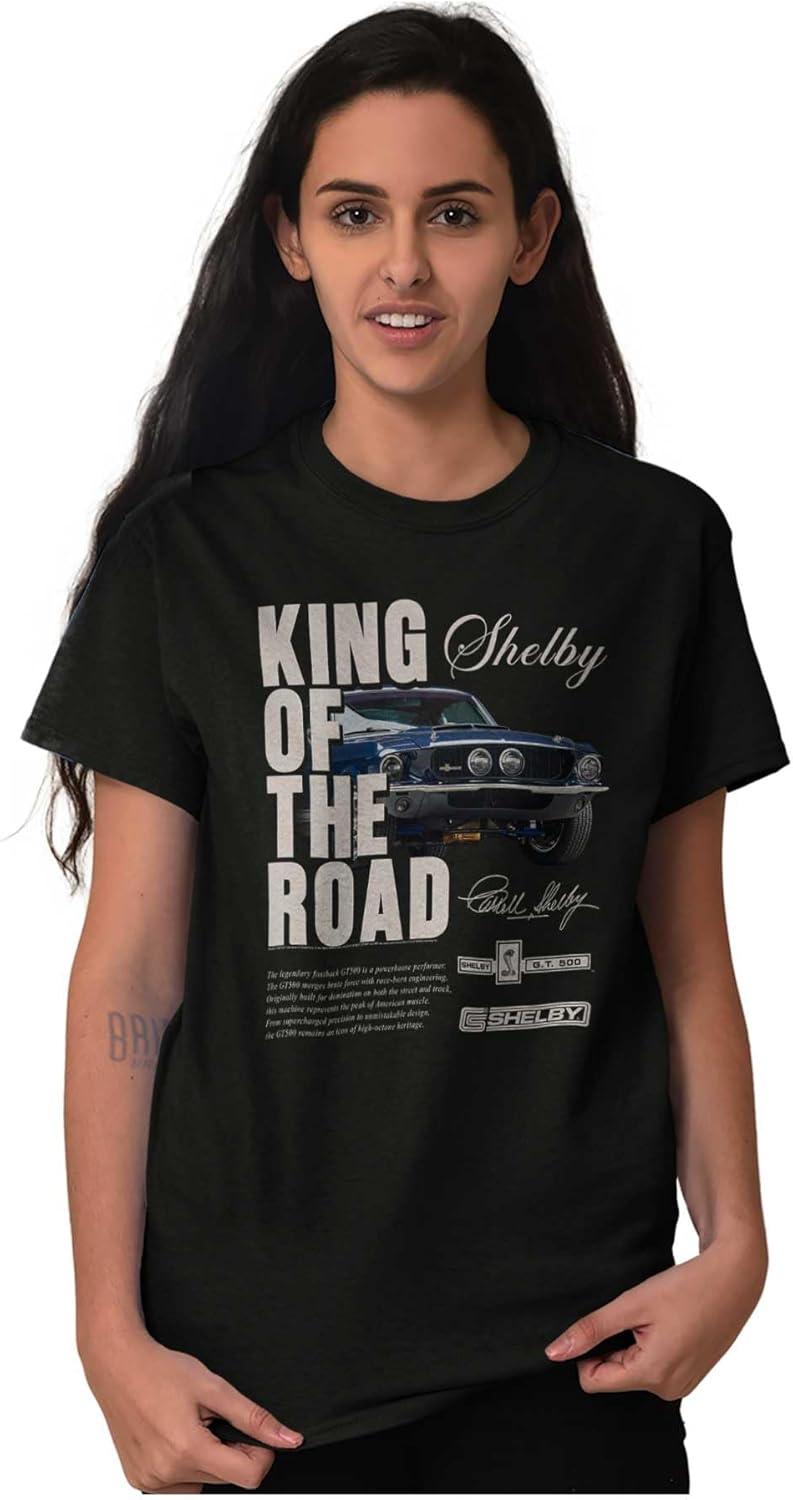 imageBrisco Brands Shelby GT500 Racing Muscle Car Graphic TShirt Officially Licensed Mens TeeBlack