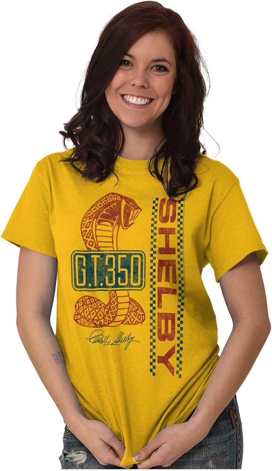 imageBrisco Brands Shelby Racing GT 350 License Plate Graphic T Shirt Men or WomenGold