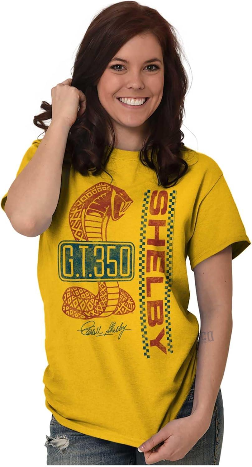 imageBrisco Brands Shelby Racing GT 350 License Plate Graphic T Shirt Men or WomenGold