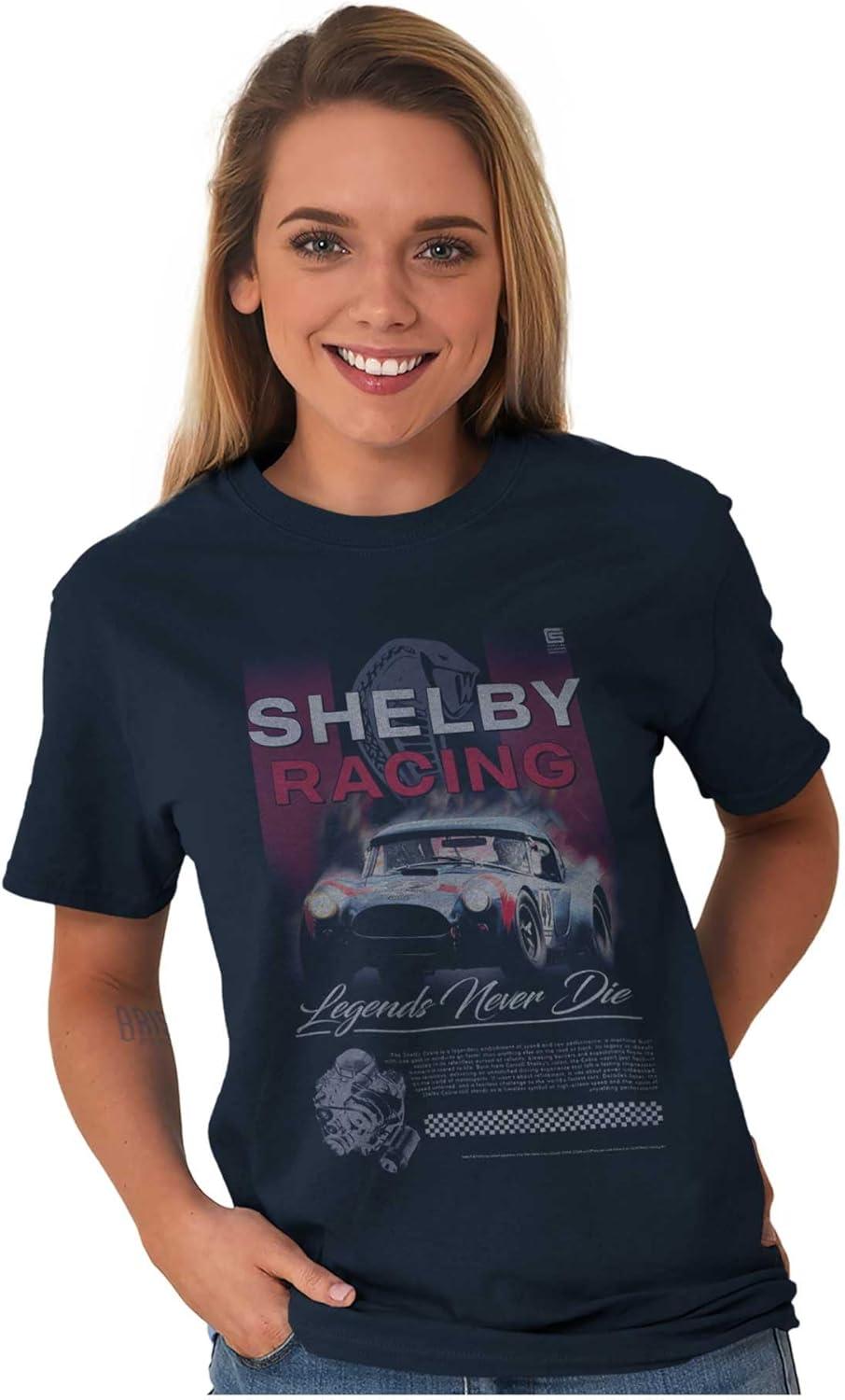 imageBrisco Brands Shelby Racing Legends Never Die Graphic T Shirt Men or WomenNavy
