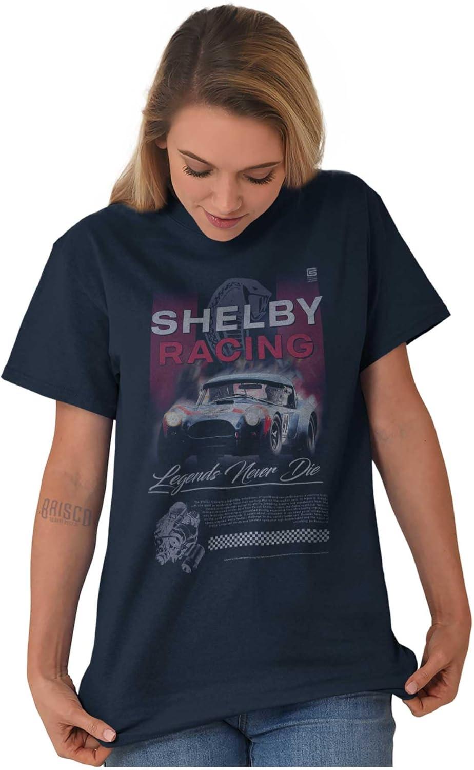 imageBrisco Brands Shelby Racing Legends Never Die Graphic T Shirt Men or WomenNavy