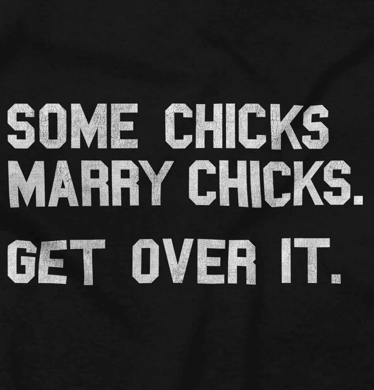 imageBrisco Brands Some Chicks Marry LGBTQ Lesbian Pride Hoodie Sweatshirt WomenBlack