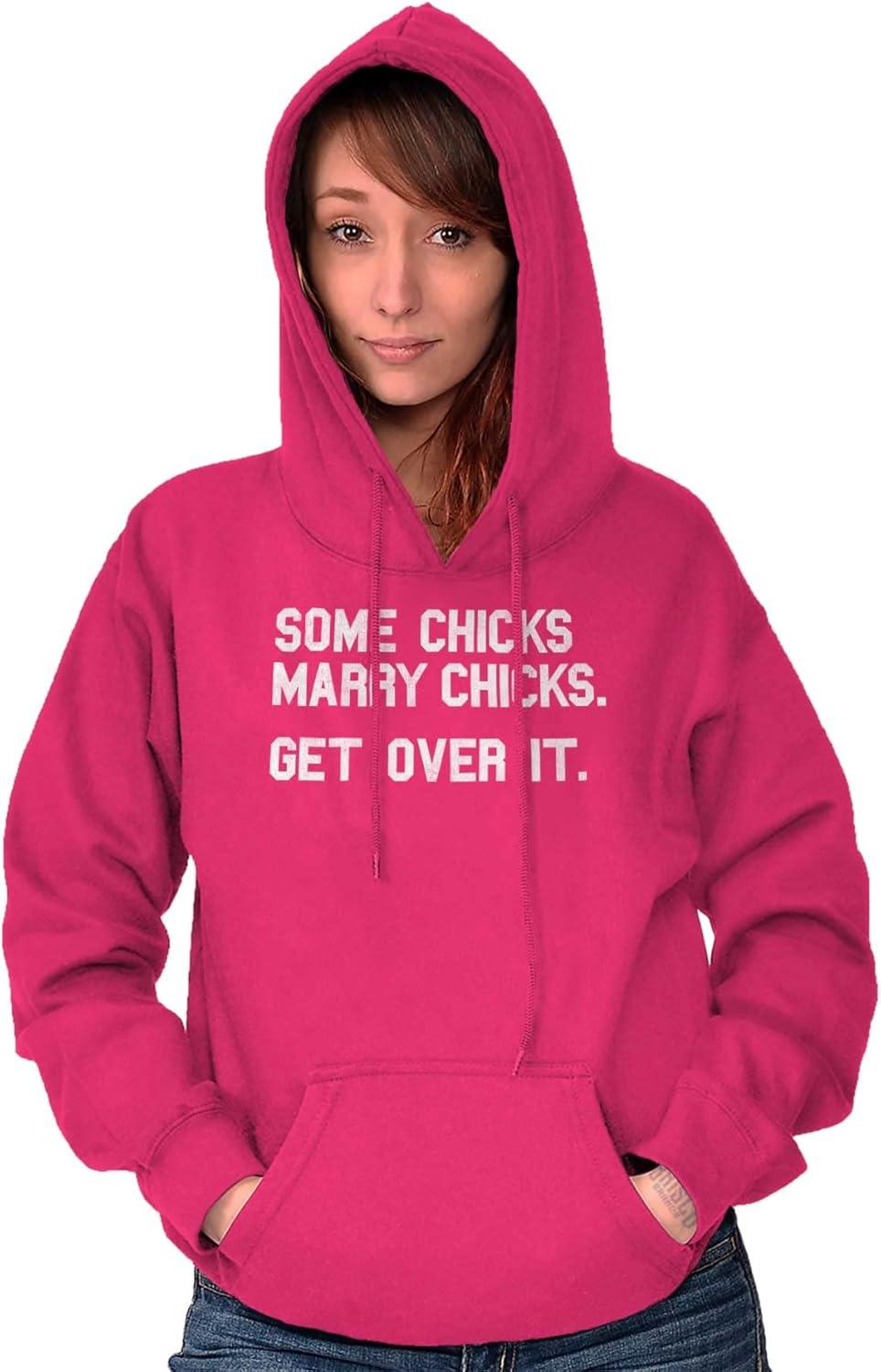imageBrisco Brands Some Chicks Marry LGBTQ Lesbian Pride Hoodie Sweatshirt WomenHeliconia