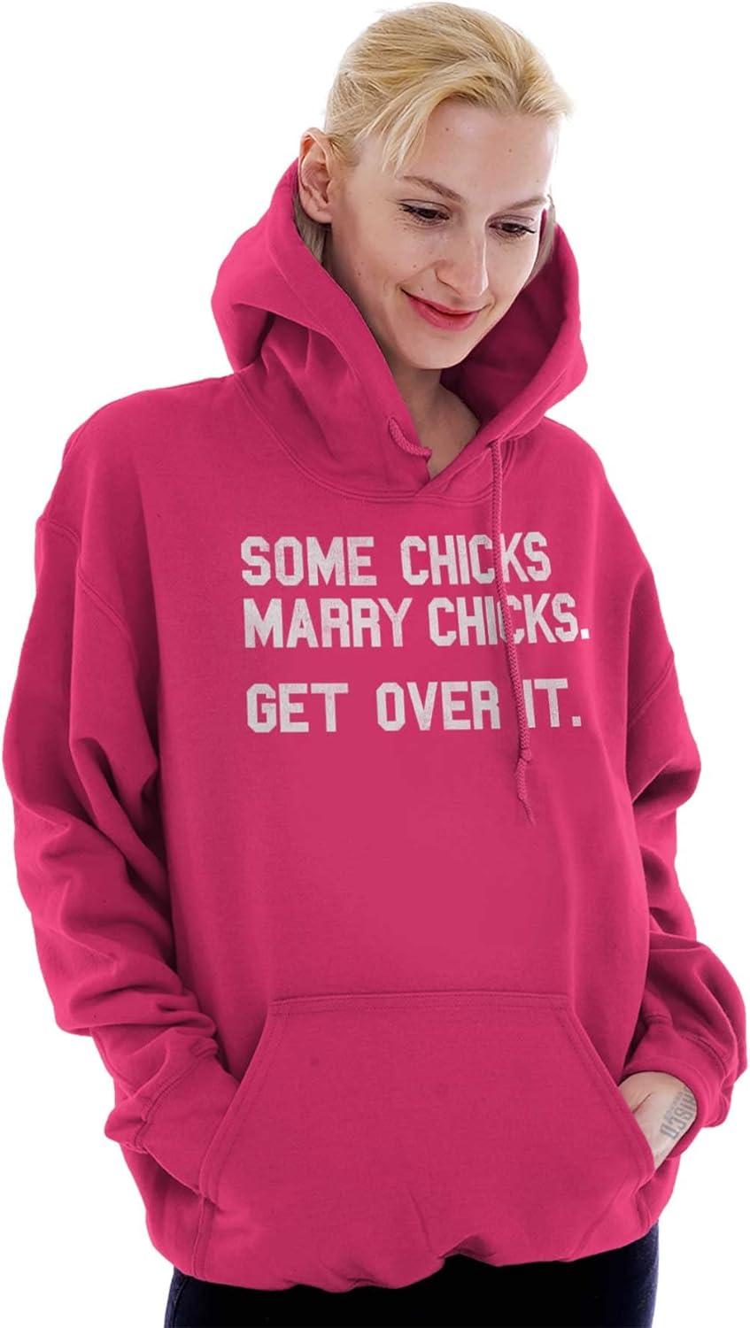 imageBrisco Brands Some Chicks Marry LGBTQ Lesbian Pride Hoodie Sweatshirt WomenHeliconia