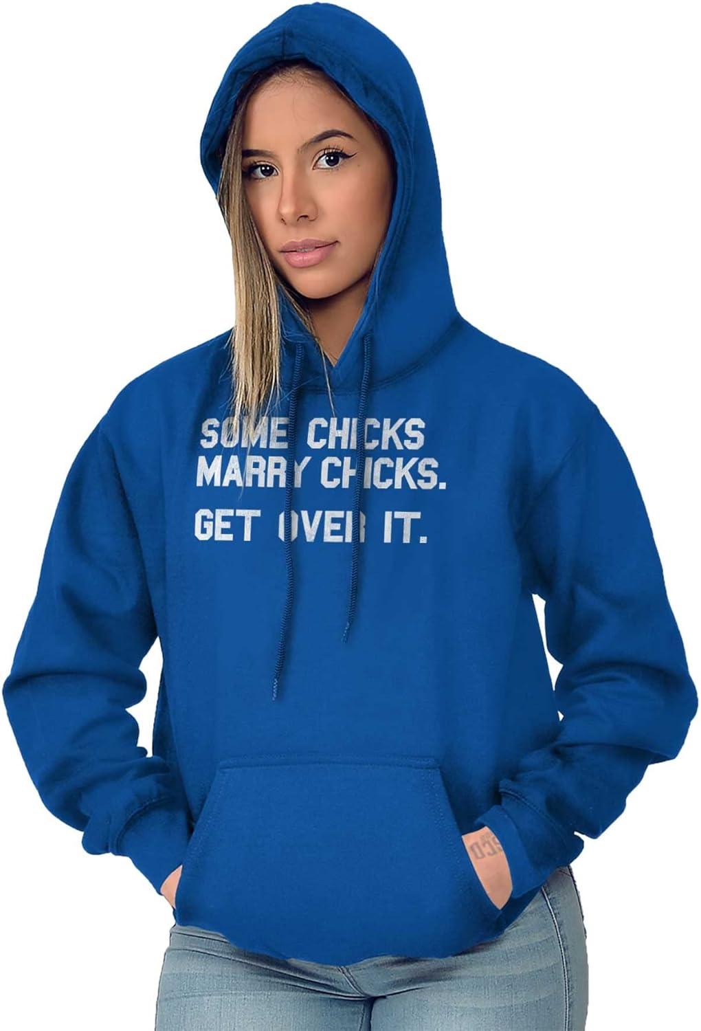 imageBrisco Brands Some Chicks Marry LGBTQ Lesbian Pride Hoodie Sweatshirt WomenRoyal
