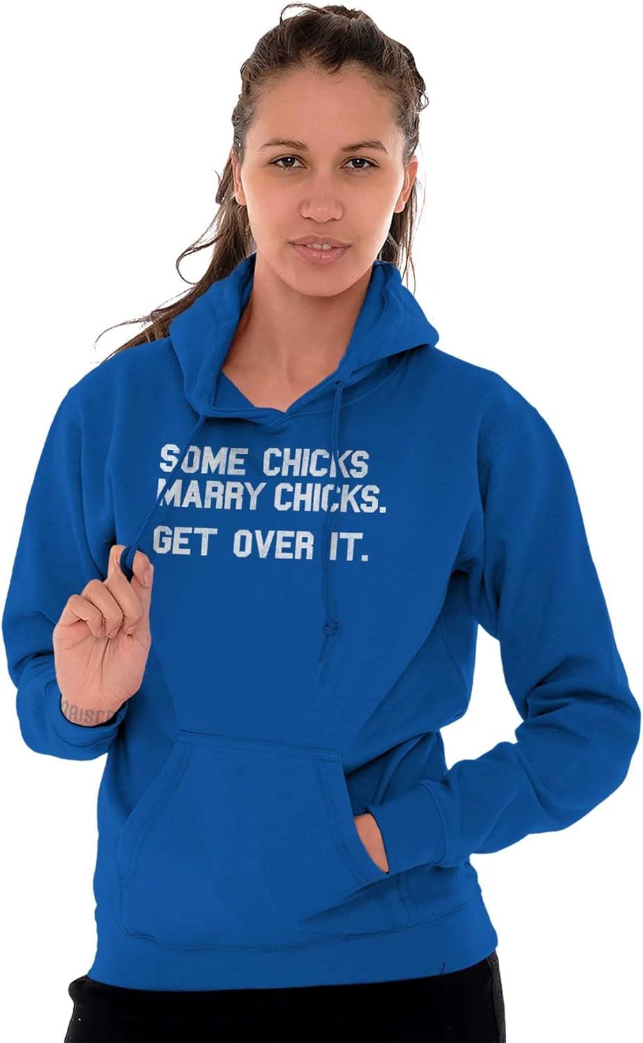 imageBrisco Brands Some Chicks Marry LGBTQ Lesbian Pride Hoodie Sweatshirt WomenRoyal
