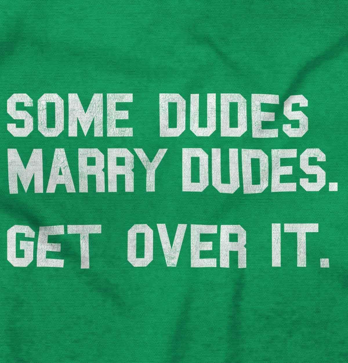imageBrisco Brands Some Dudes Get Married LGBTQ Pride Hoodie Hooded Sweatshirt MenIrish Green