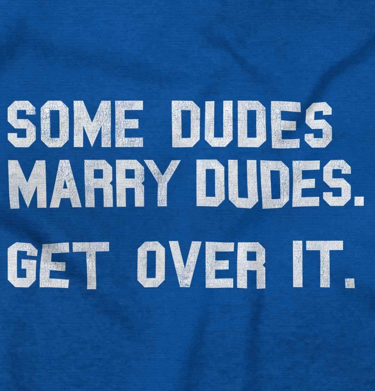imageBrisco Brands Some Dudes Get Married LGBTQ Pride Hoodie Hooded Sweatshirt MenRoyal