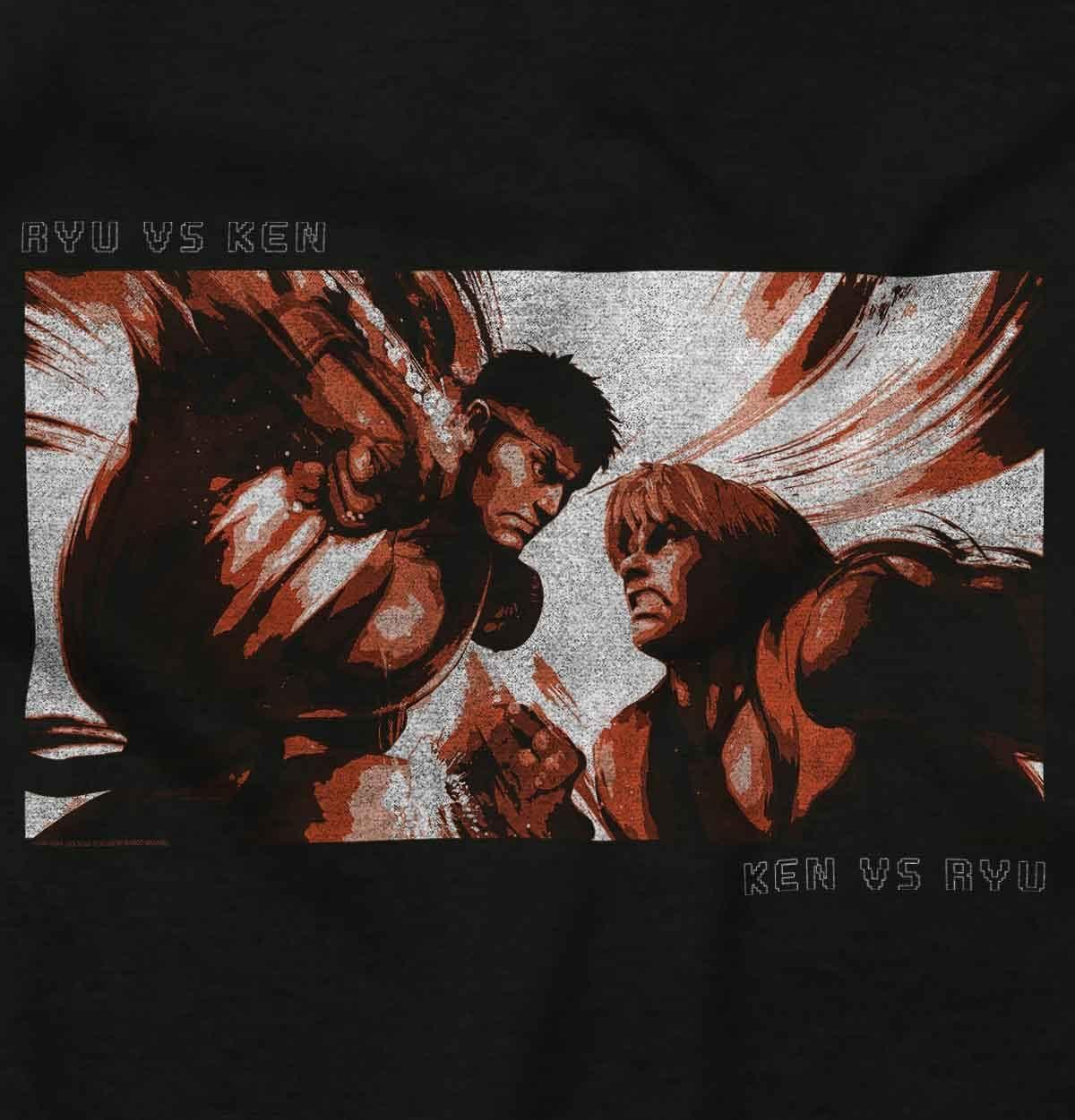 imageBrisco Brands Street Fighter Vintage Ryu Ken Gamer Hoodie Sweatshirt Women MenBlack