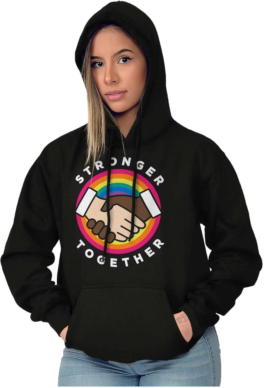 imageBrisco Brands Stronger Together Social Justice Hoodie Sweatshirt Women MenBlack
