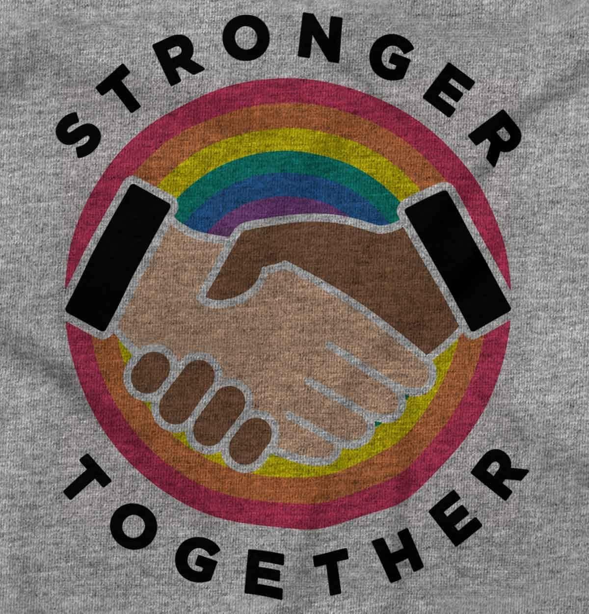 imageBrisco Brands Stronger Together Social Justice Hoodie Sweatshirt Women MenSport Grey