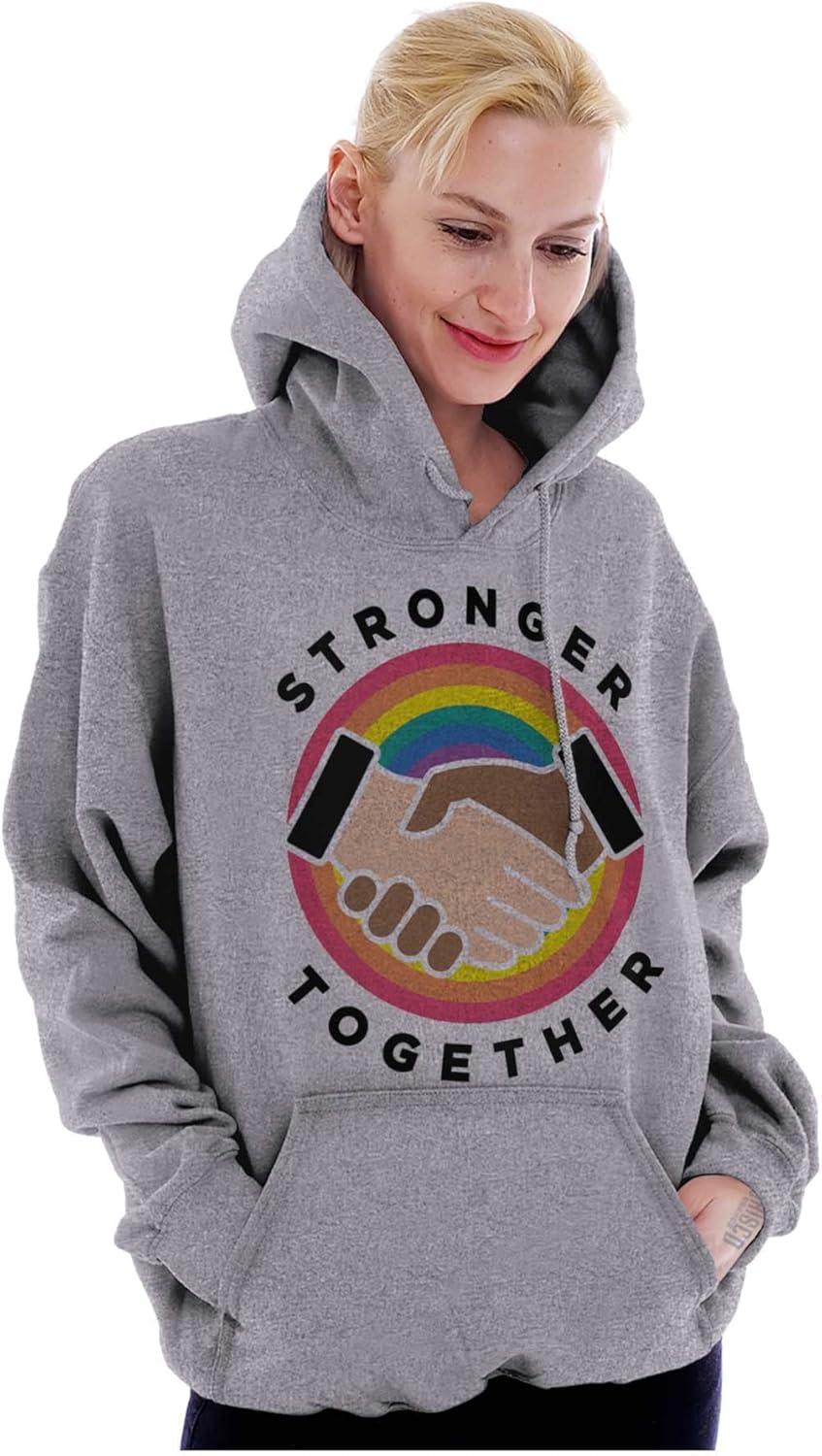 imageBrisco Brands Stronger Together Social Justice Hoodie Sweatshirt Women MenSport Grey