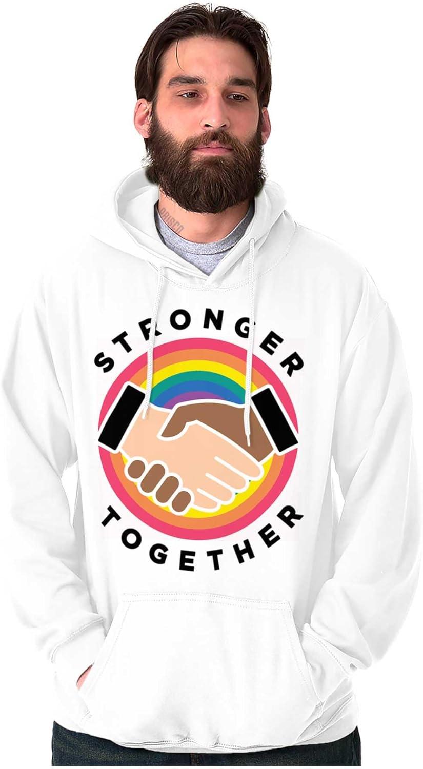 imageBrisco Brands Stronger Together Social Justice Hoodie Sweatshirt Women MenWhite