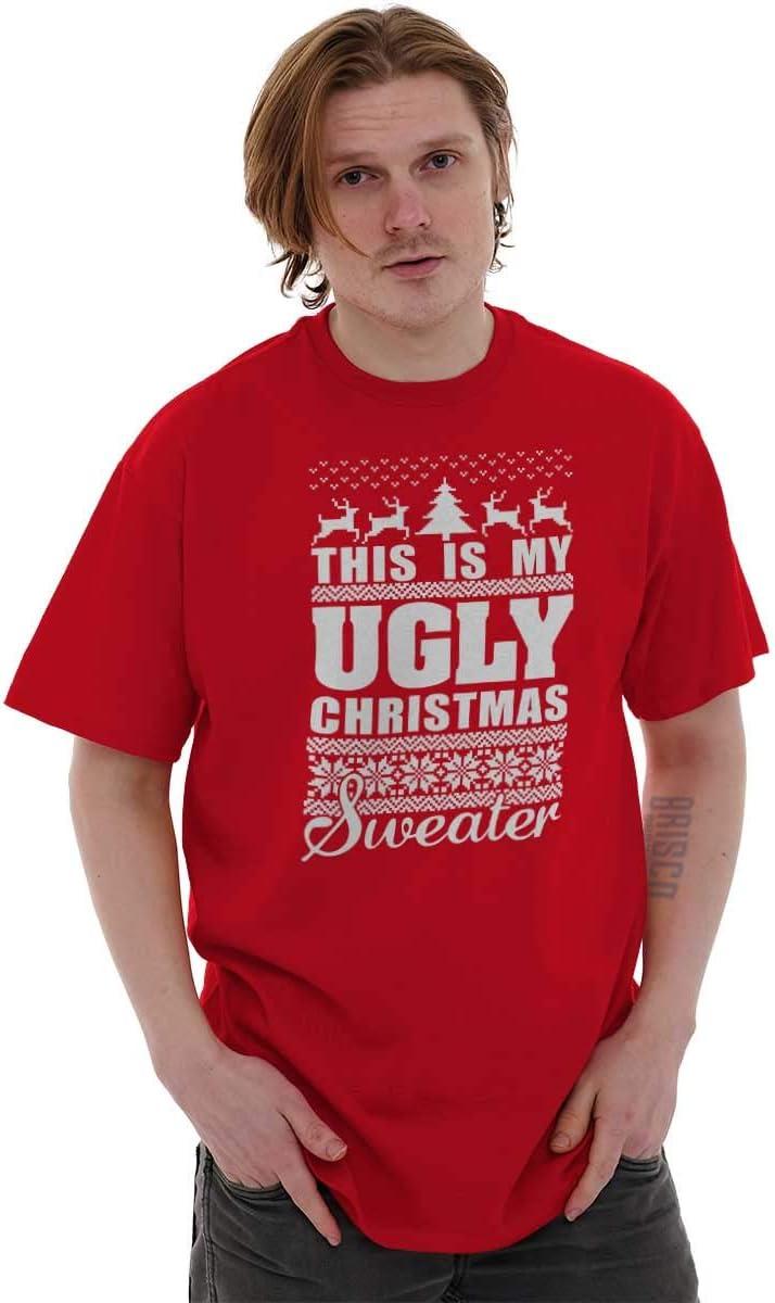 imageBrisco Brands This is My Ugly Christmas Sweater Graphic T Shirt Men or WomenRed