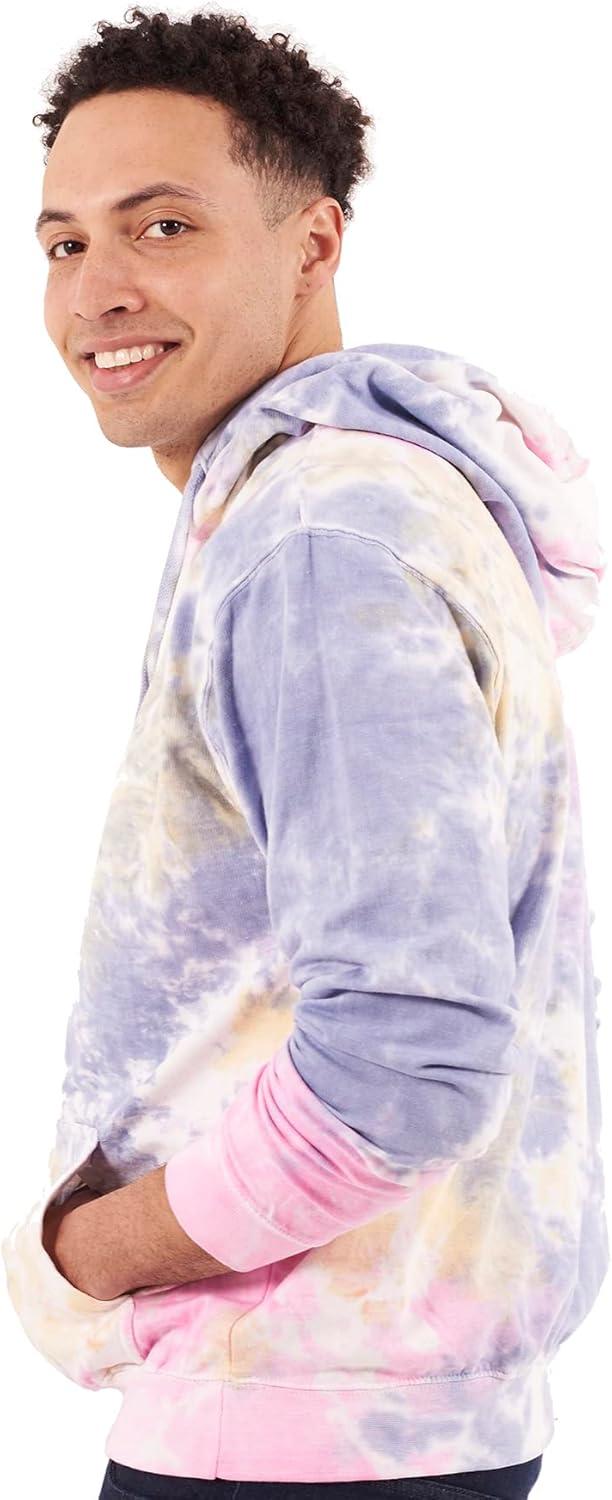 imageBrisco Brands Tie Dye Hoodie Colorful Cloud Fleece Drawstring Hooded Pullover SweatshirtCandy