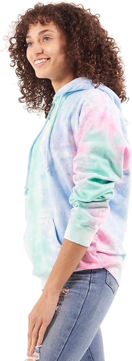 imageBrisco Brands Tie Dye Hoodie Colorful Cloud Fleece Drawstring Hooded Pullover SweatshirtMidsummer Magic