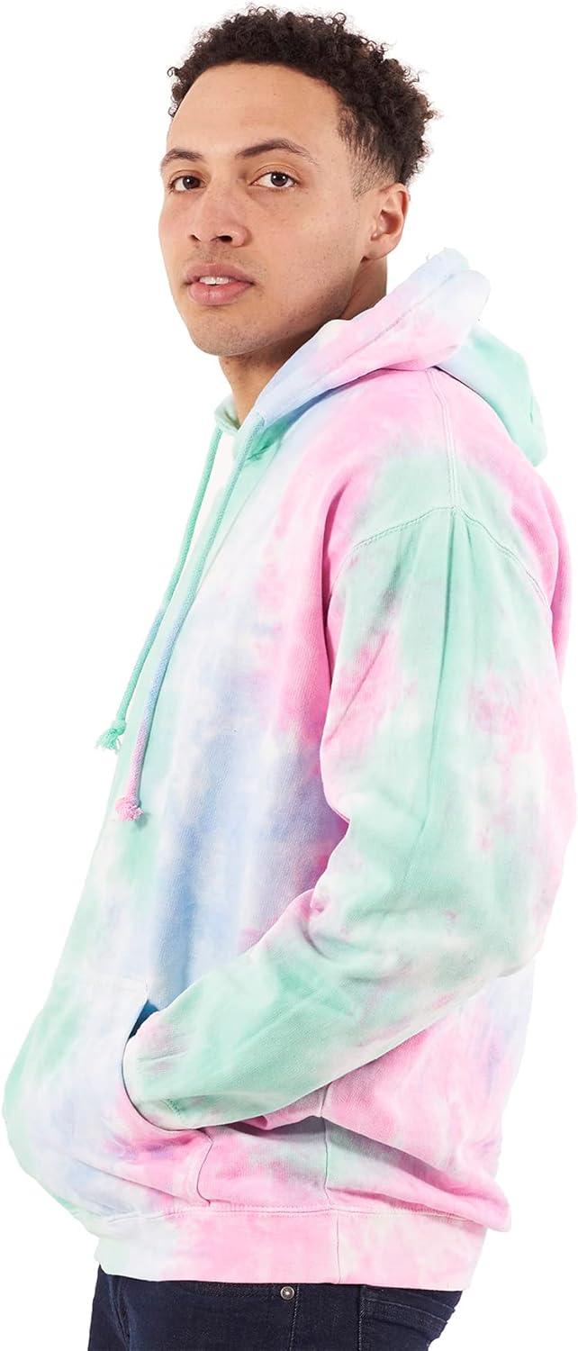 imageBrisco Brands Tie Dye Hoodie Colorful Cloud Fleece Drawstring Hooded Pullover SweatshirtMidsummer Magic