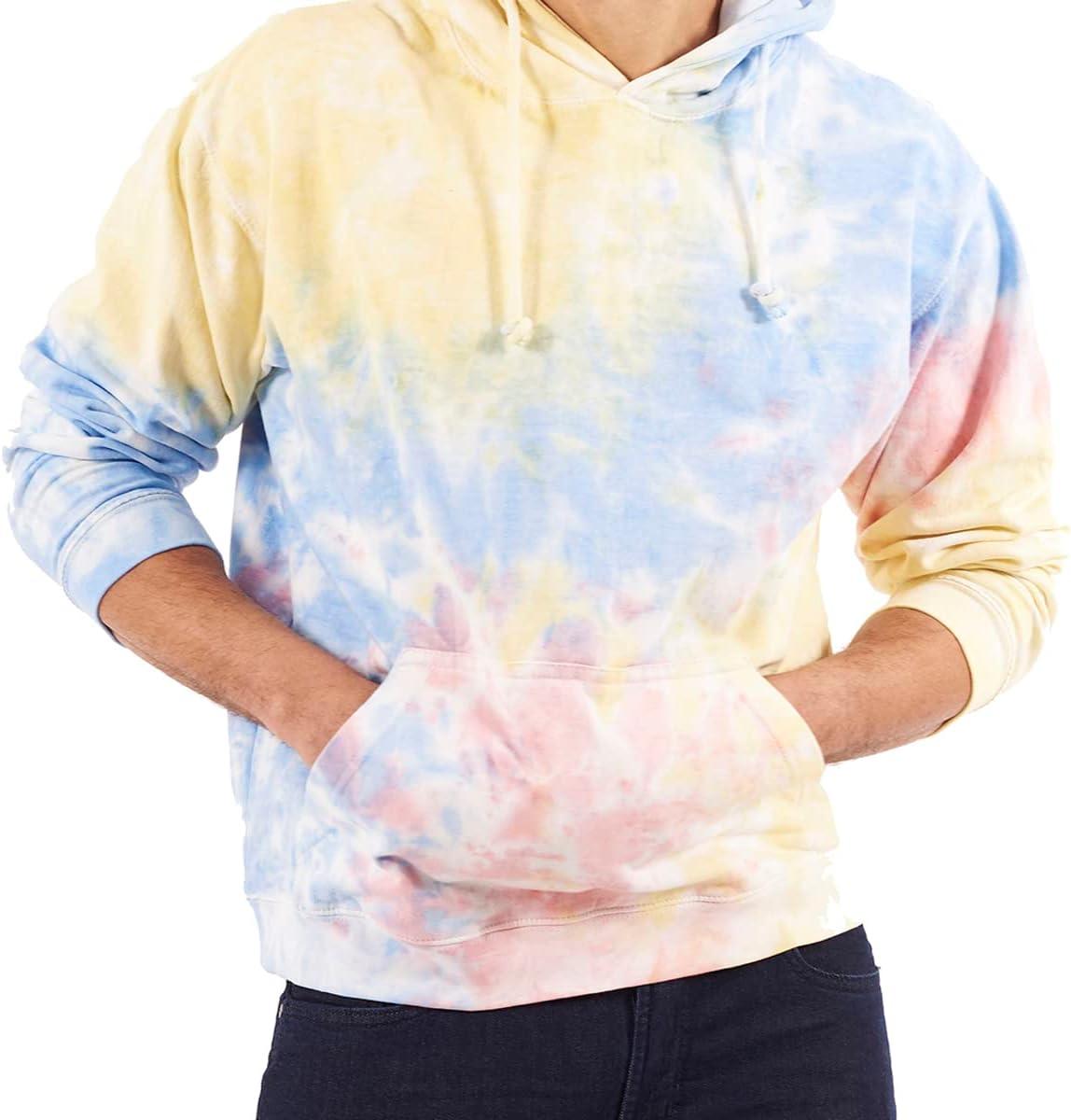 imageBrisco Brands Tie Dye Hoodie Colorful Cloud Fleece Drawstring Hooded Pullover SweatshirtSweet Treat