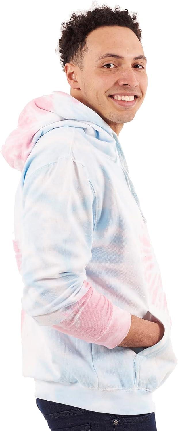 imageBrisco Brands Tie Dye Hoodie Colorful Spiral Fleece Drawstring Hooded Pullover Sweatshirt