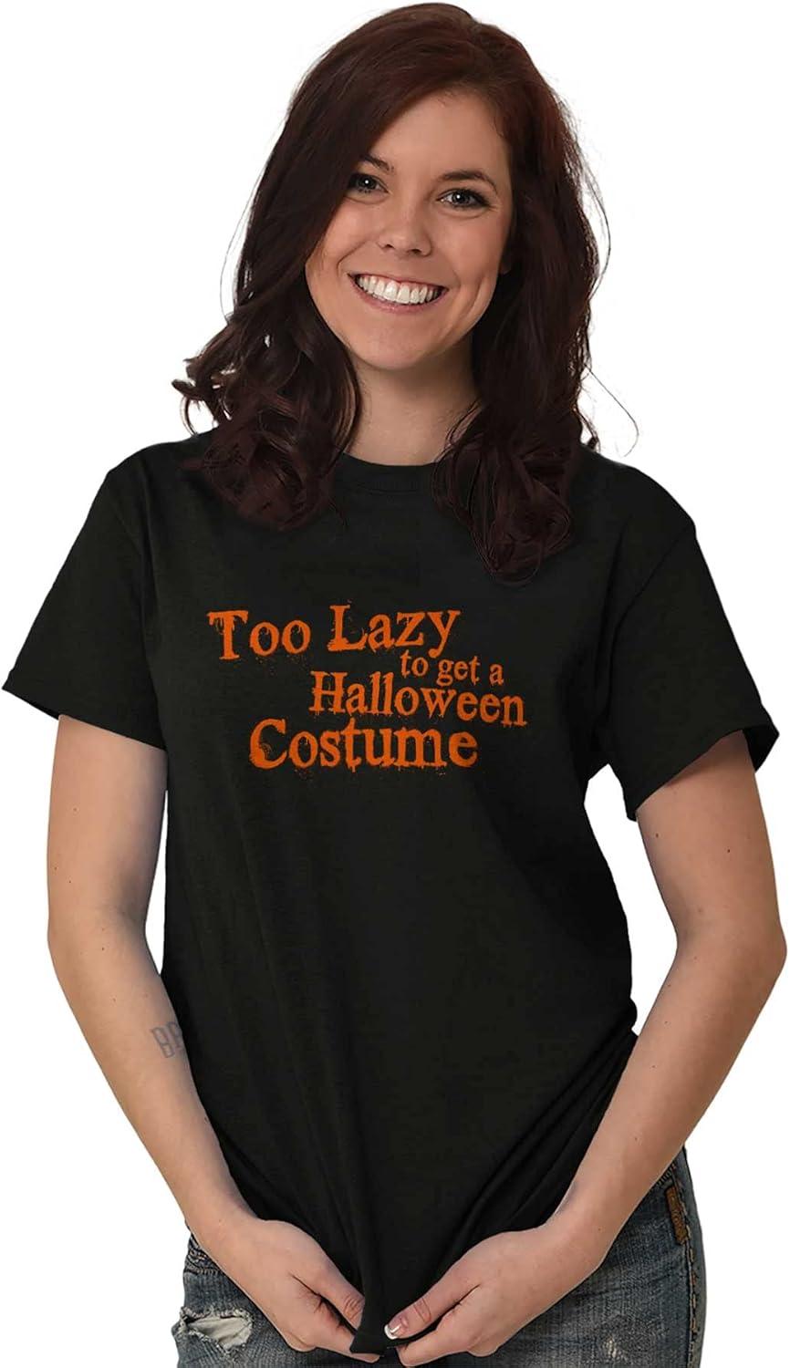 imageBrisco Brands Too Lazy Ironic Halloween Costume Graphic T Shirt Men or WomenBlack