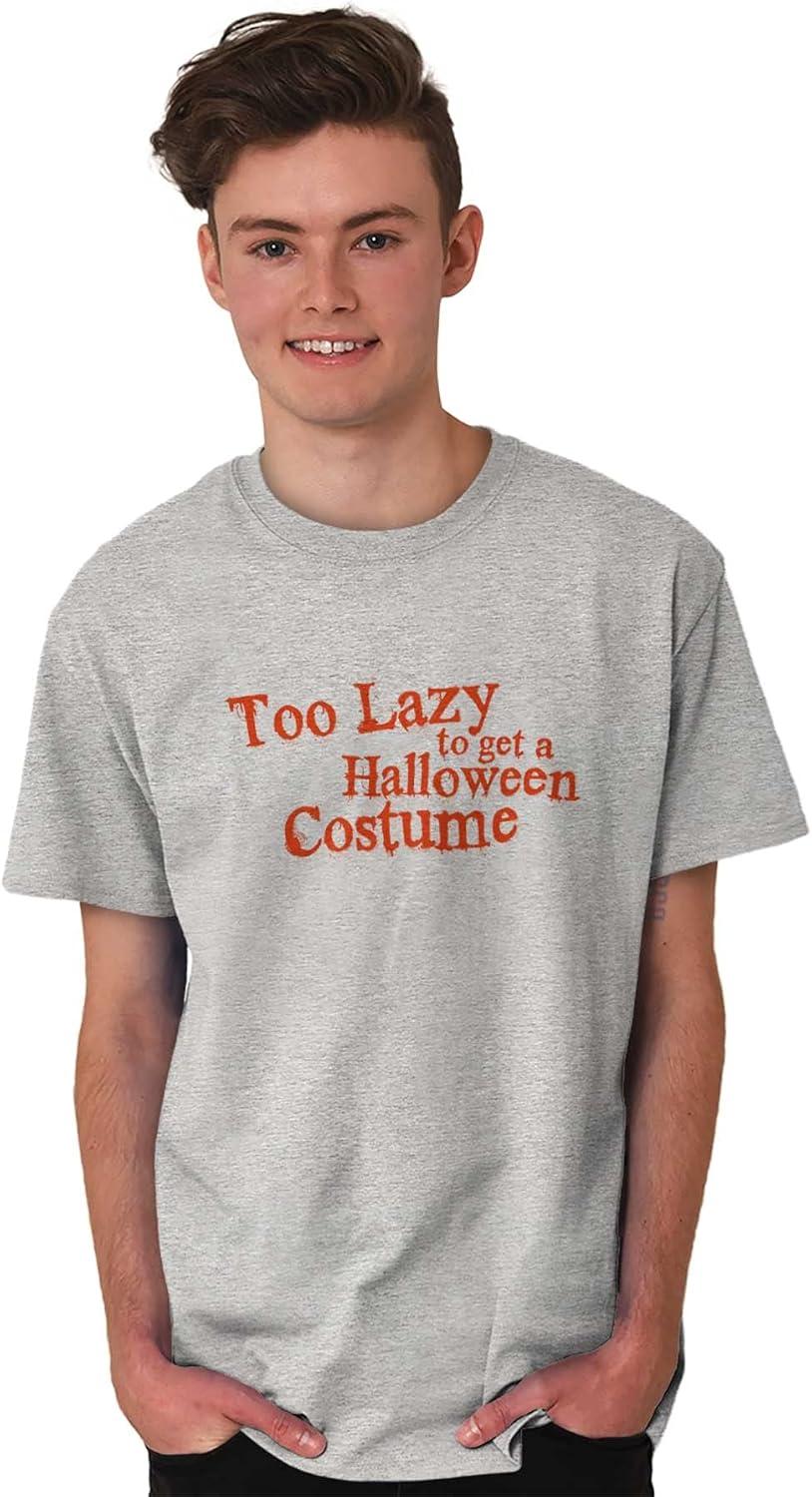 imageBrisco Brands Too Lazy Ironic Halloween Costume Graphic T Shirt Men or WomenSport Grey
