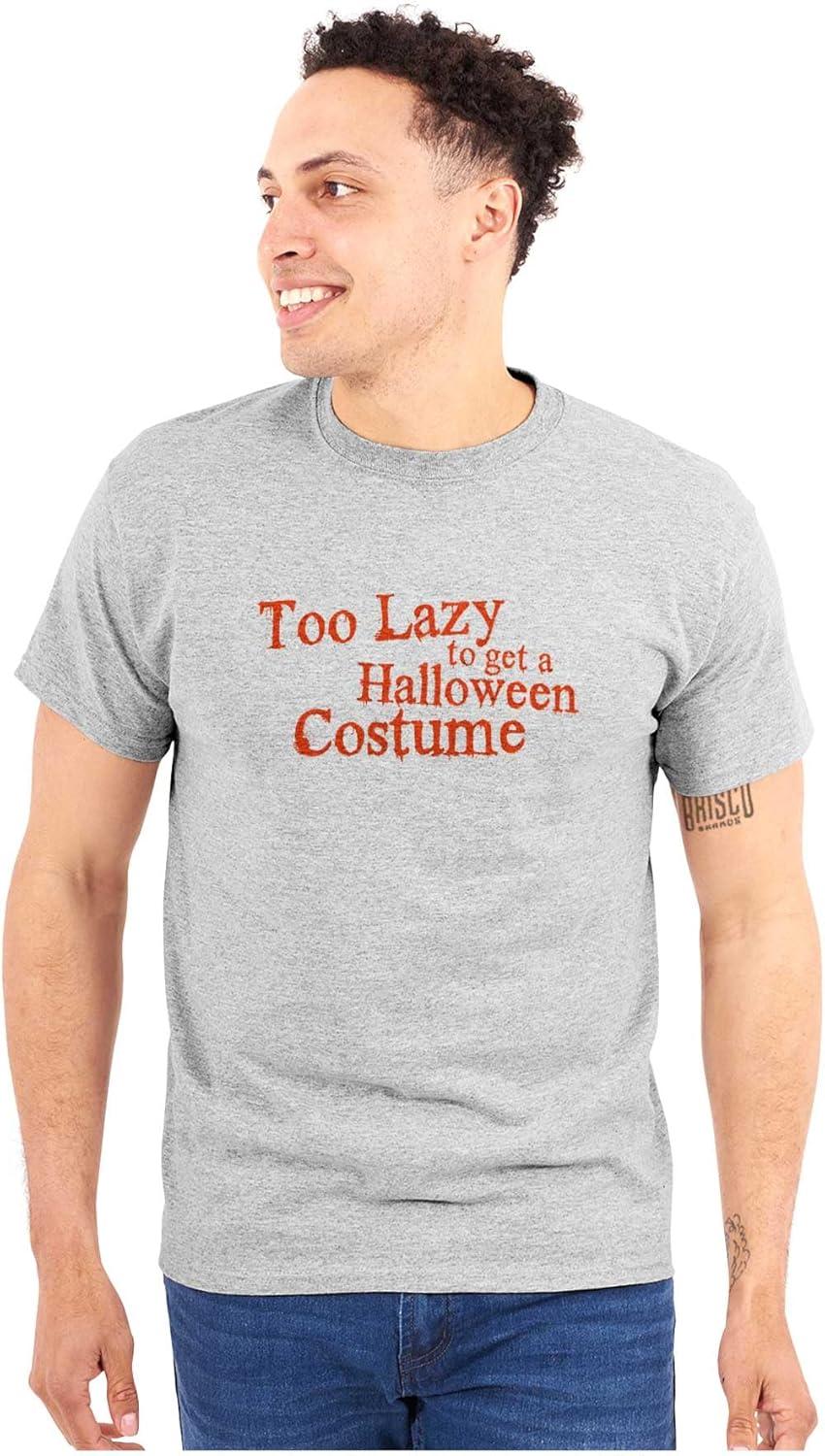 imageBrisco Brands Too Lazy Ironic Halloween Costume Graphic T Shirt Men or WomenSport Grey