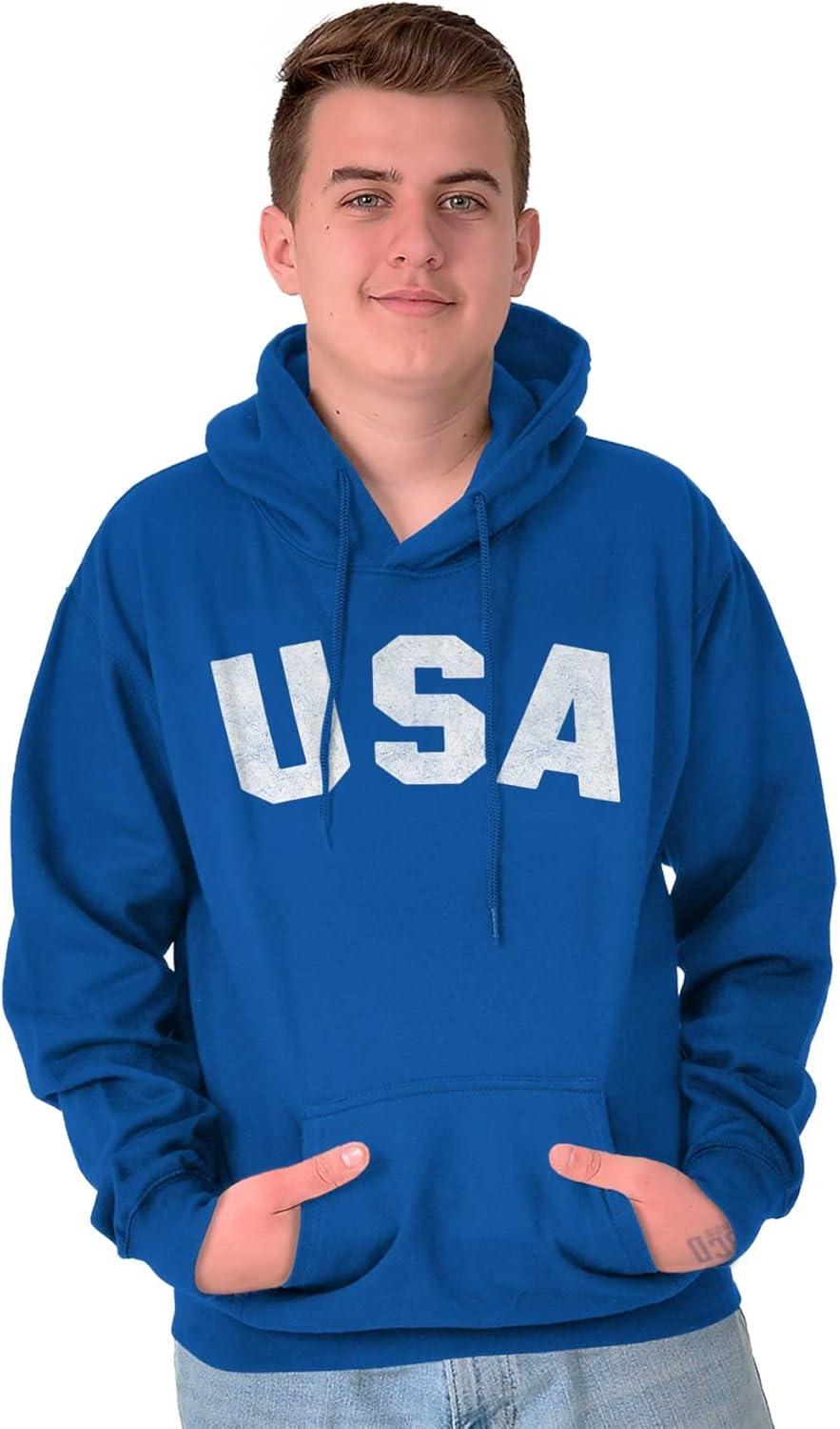 imageBrisco Brands United States of America USA Patriot Hoodie Sweatshirt Women MenRoyal