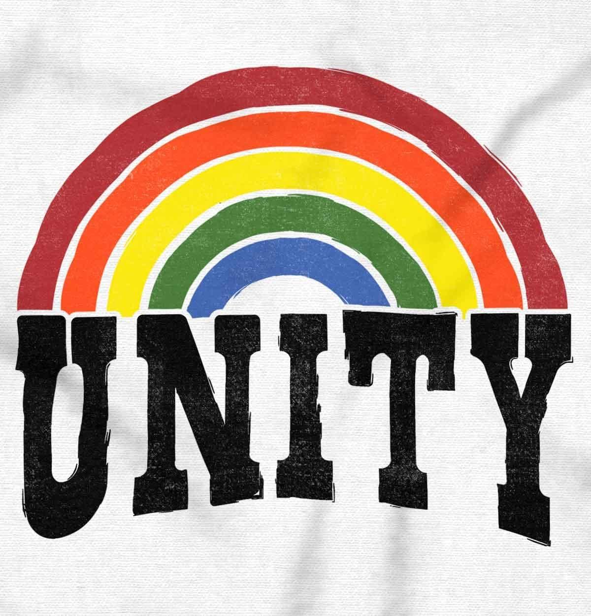 imageBrisco Brands Unity Rainbow Social Justice Equality Hoodie Sweatshirt Women MenWhite