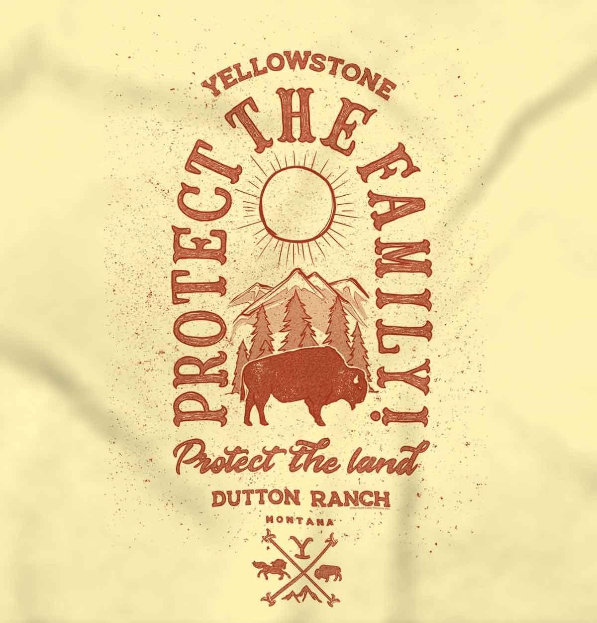 imageBrisco Brands Yellowstone Protect the Land Buffalo Baby Romper Boys or GirlsBanana