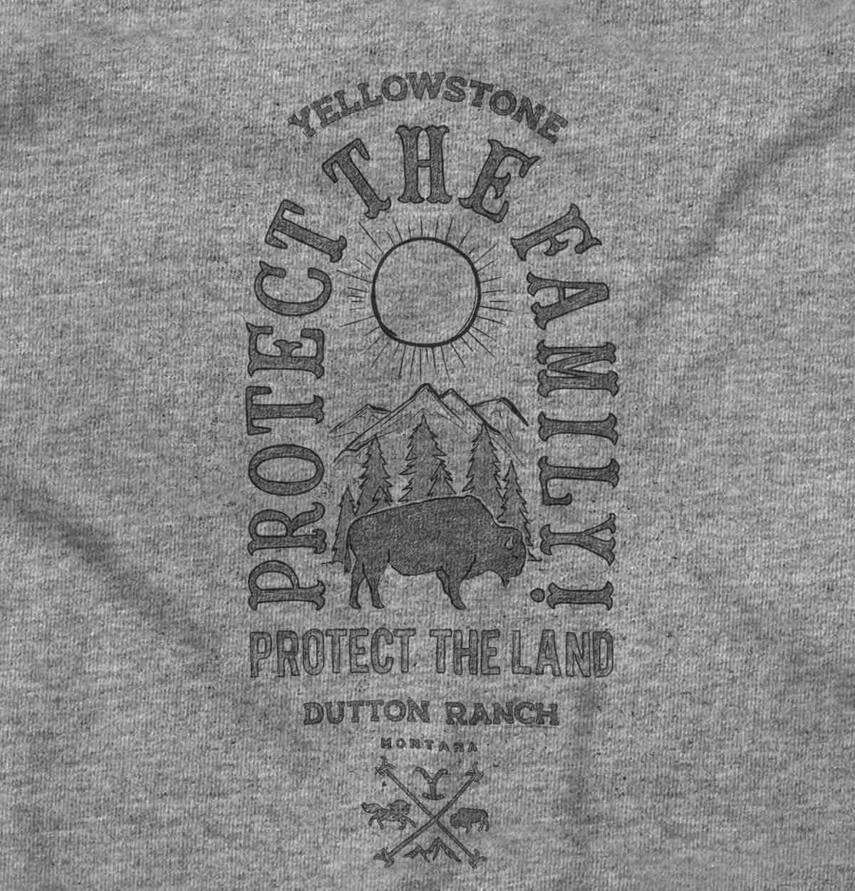 imageBrisco Brands Yellowstone Protect the Land Buffalo Baby Romper Boys or GirlsHeather