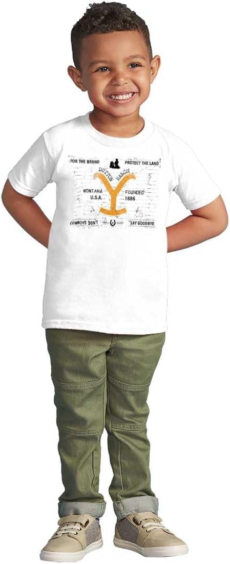 imageBrisco Brands Yellowstone for Brand Protect Land Toddler Boy Girl T ShirtWhite