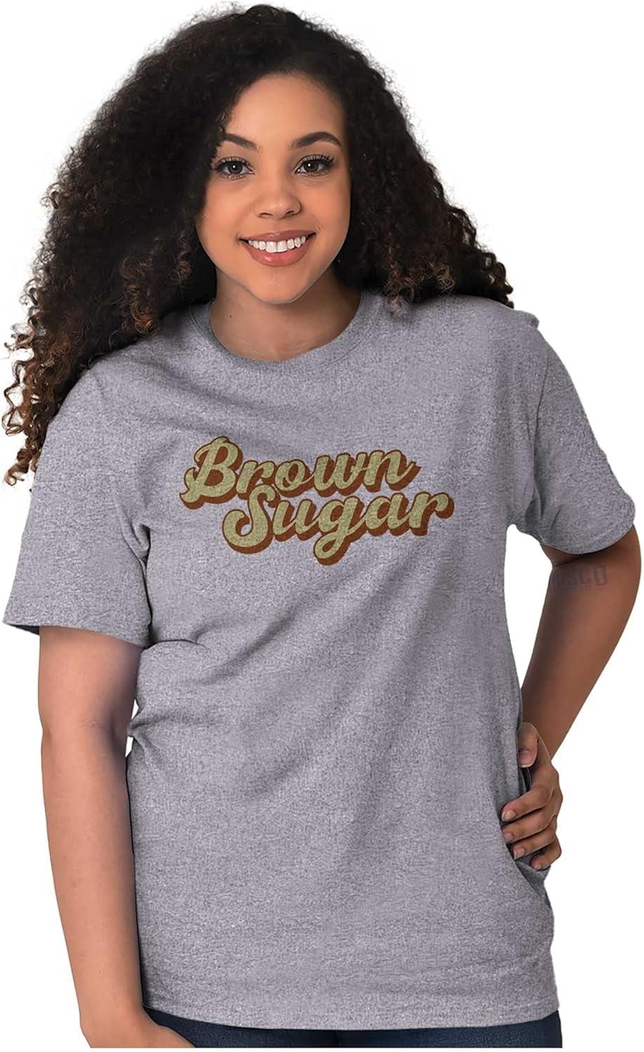 imageBrown Sugar Cute Black Girl Pride Womens Graphic T Shirt TeesSport Grey