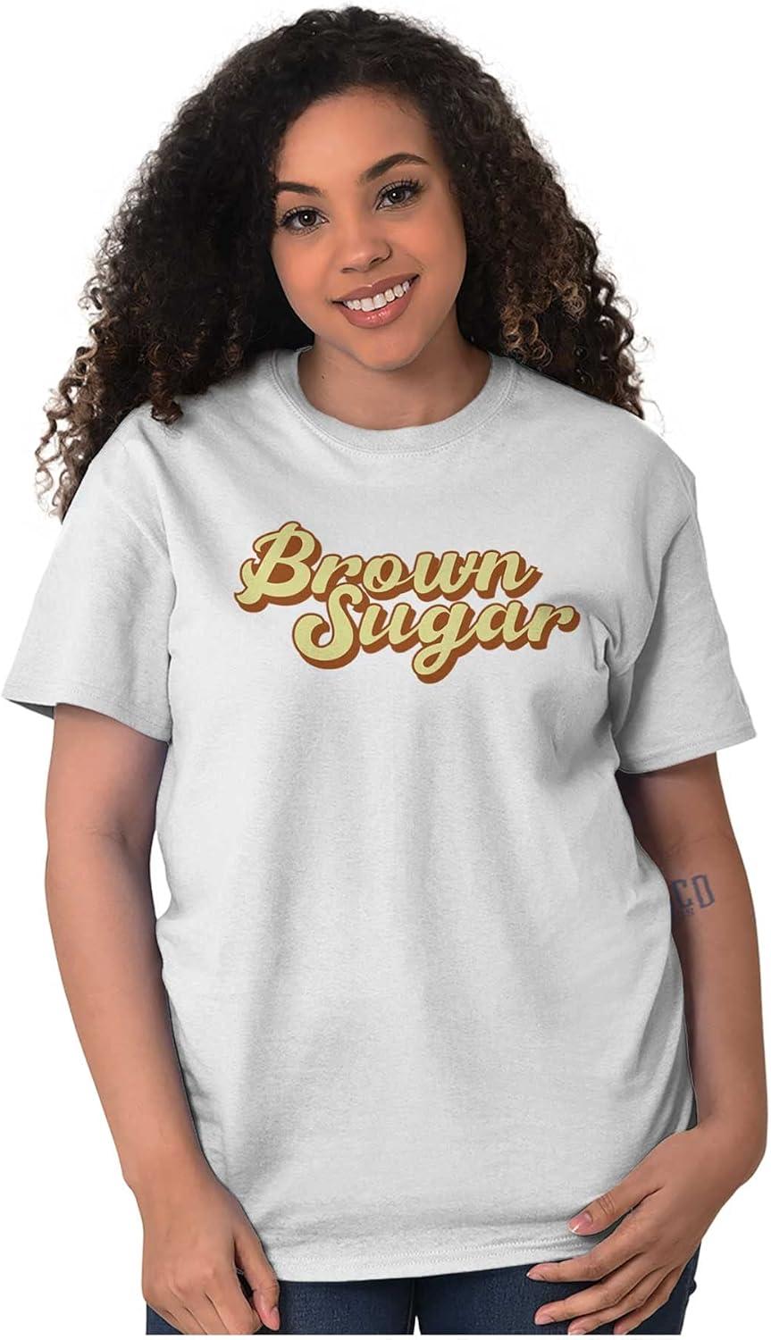 imageBrown Sugar Cute Black Girl Pride Womens Graphic T Shirt TeesWhite
