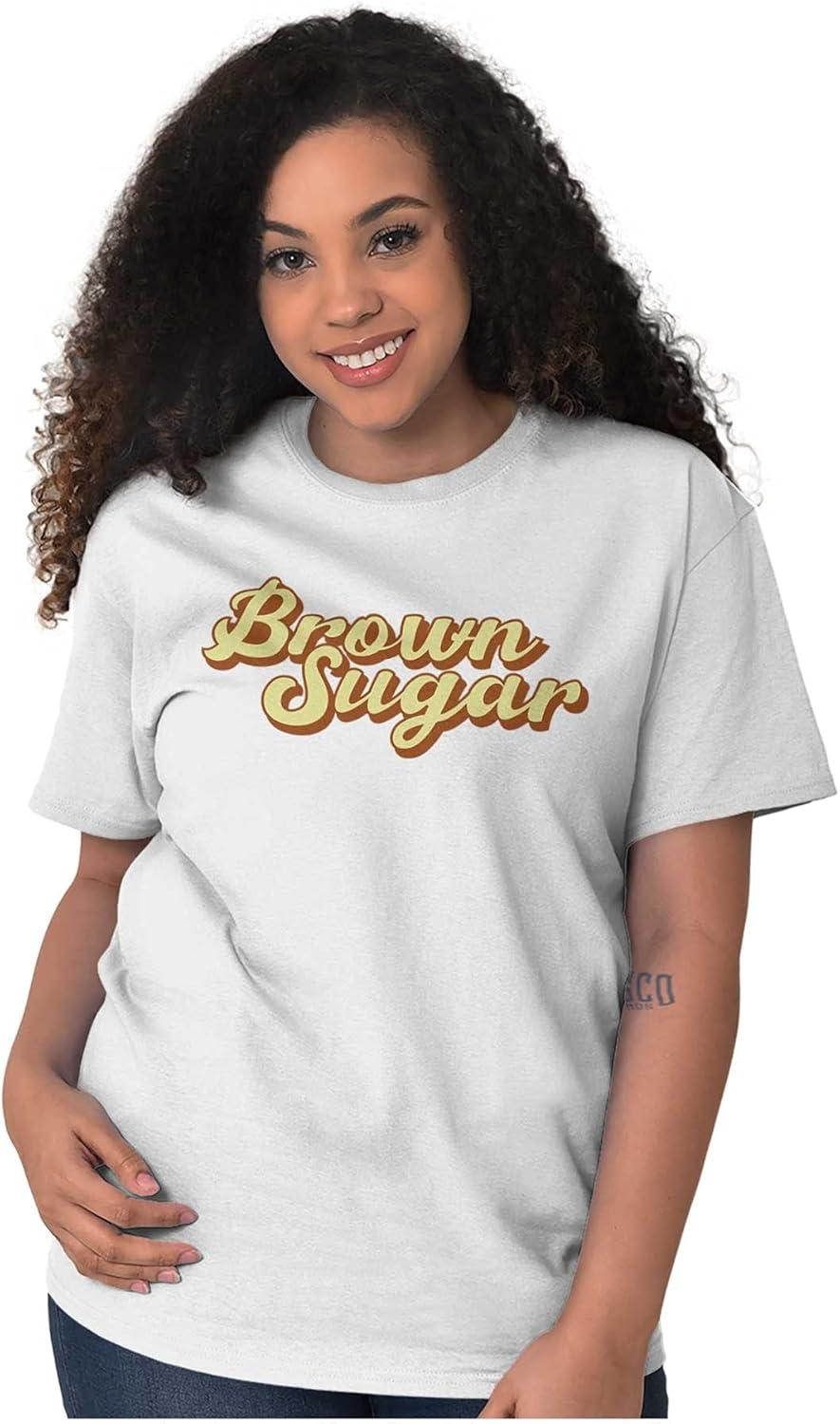 imageBrown Sugar Cute Black Girl Pride Womens Graphic T Shirt TeesWhite