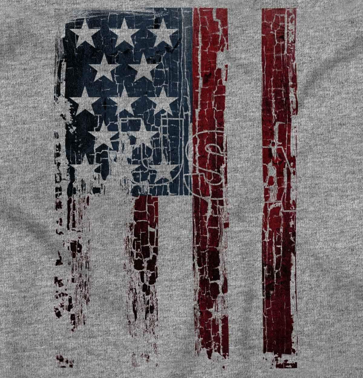 imageClassic Teaze American Flag Vertical Star Antique Hoodie Sweatshirt Women MenSport Grey