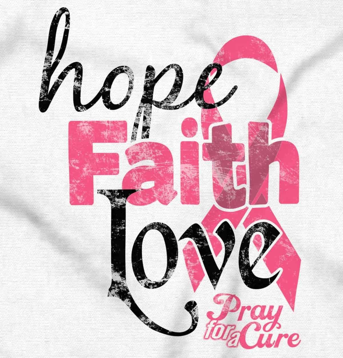 imageClassic Teaze Hope Faith Love Breast Cancer Support Women Crewneck SweatshirtWhite
