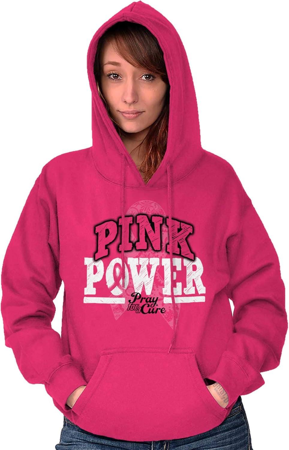 imageClassic Teaze Pink Power Breast Cancer Awareness Hoodie Sweatshirt WomenHeliconia