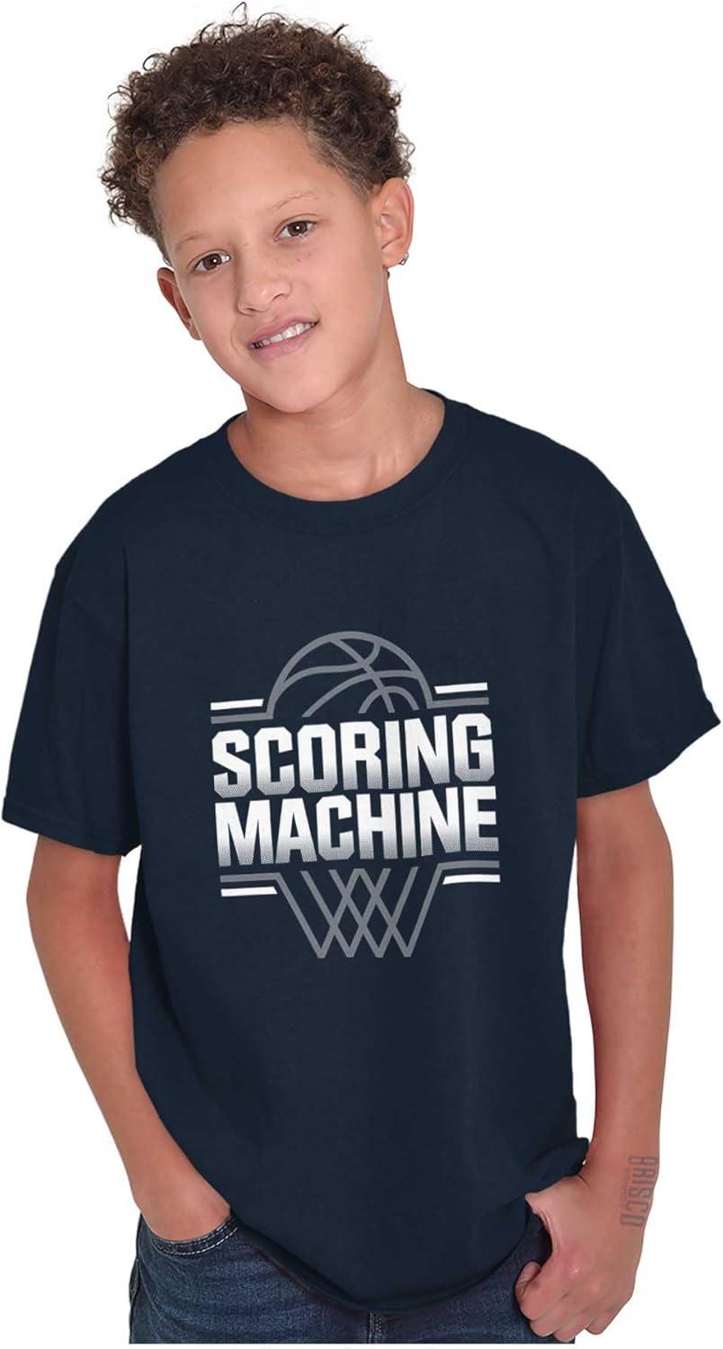 imageCool Basketball Scoring Machine Boys Kids T Shirt Tees TopsNavy