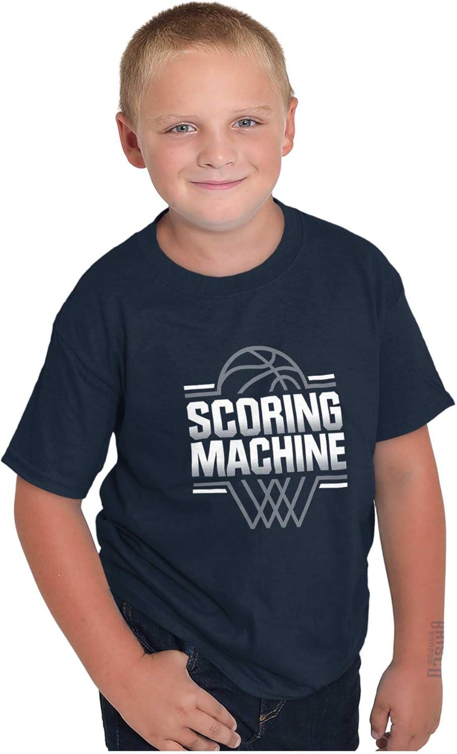 imageCool Basketball Scoring Machine Boys Kids T Shirt Tees TopsNavy
